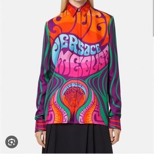 **SOLD** Versace la medusa music silk top